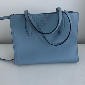 Blue Kate Spade top handle crossbody purse